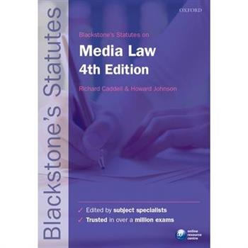 Blackstone's Statutes on Media Law