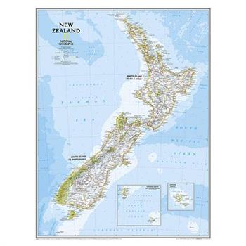 National Geographic: New Zealand Classic Wall Map (23.5 X 30.25 Inches)