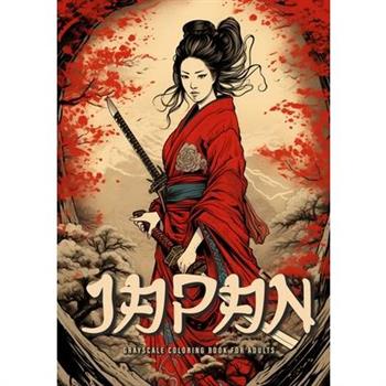Japan Grayscale Coloring Book for Adults