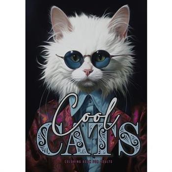 Cool Cats Coloring Book for Adults