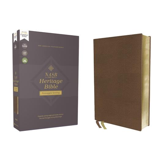 Nasb, Heritage Bible, Passaggio Setting, Leathersoft, Brown, 1995 Text, Comfort Print