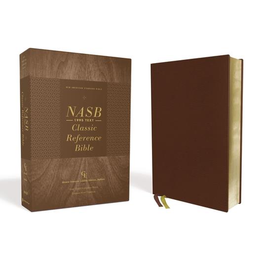 Nasb, Classic Reference Bible, Genuine Leather, Buffalo, Brown, Red Letter, 1995 Text, Art Gilded Edges, Comfort Print