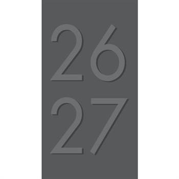 Charcoal 2-Year 2026-27 3.5 X 6.5 Monthly Pocket Planner