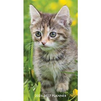 Cute as a Kitten 2-Year 2026-27 3.5 X 6.5 Monthly Pocket Planner