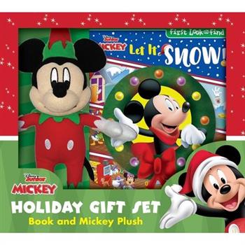 Disney Junior Mickey Mouse Clubhouse: Let It Snow! Holiday Gift Set Book and Mickey Plush
