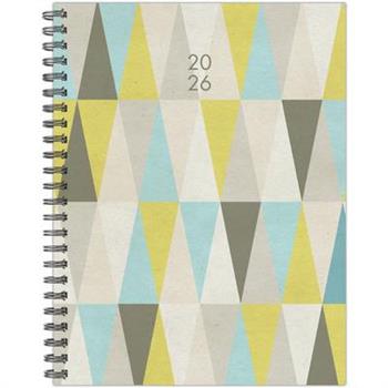 Geometric Gray 2026 6.5 X 8.5 Weekly Monthly Softcover Planner