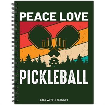 Pickleball 2026 6.5 X 8.5 Weekly Monthly Softcover Planner