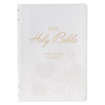 KJV Bible Super Giant Print Faux Leather White