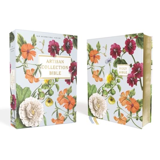Niv, Artisan Collection Bible, Leathersoft, Blue Floral, Red Letter Edition, Comfort Print