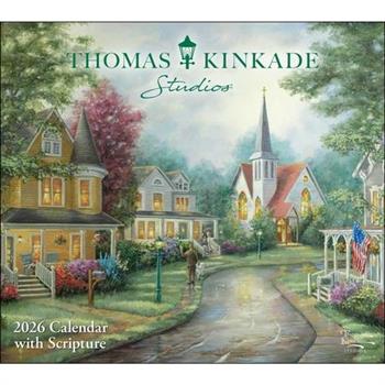 Thomas Kinkade Studios 2026 Deluxe Wall Calendar with Scripture