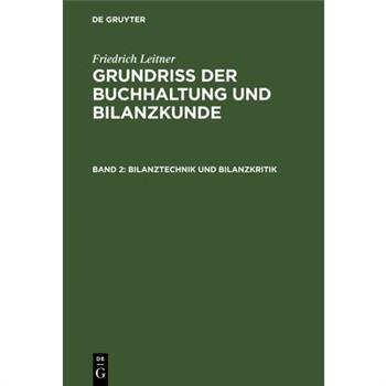Bilanztechnik Und Bilanzkritik