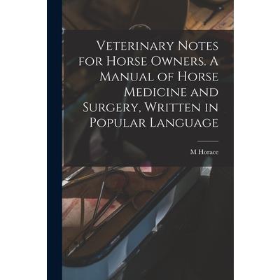 Veterinary Notes for Horse Owners. A Manual of Horse Medicine and Surgery, Written in Popular Language