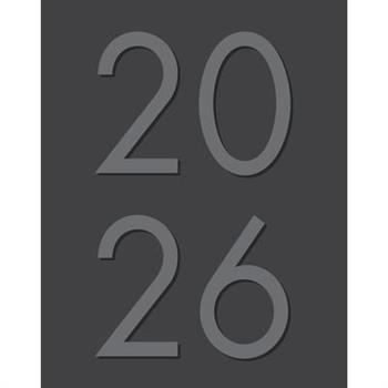 Charcoal 2026 7.5 X 9.5 Booklet Monthly Planner