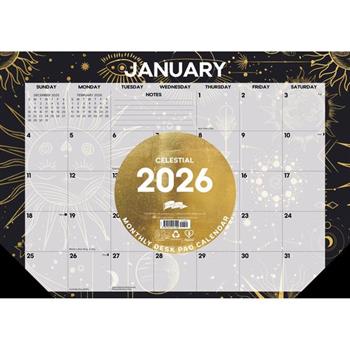 Celestial 2026 17 X 12 Small Monthly Deskpad