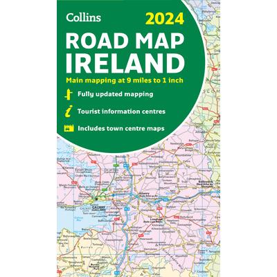 2024 Collins Road Map of Ireland