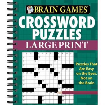 Brain Games - Crossword Puzzles - Large Print (Green)