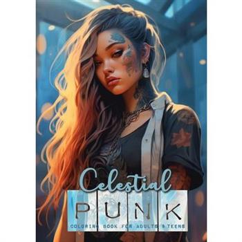Celestial Punk coloring book for adults and teens