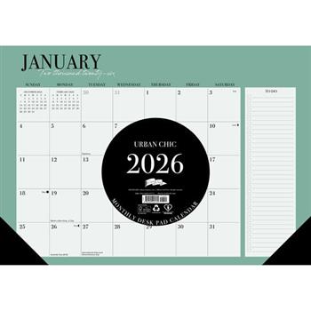 Urban Chic 2026 17 X 12 Small Monthly Deskpad