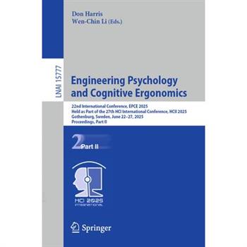 Engineering Psychology and Cognitive Ergonomics