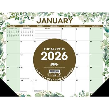 Eucalyptus 2026 22 X 17 Large Monthly Deskpad