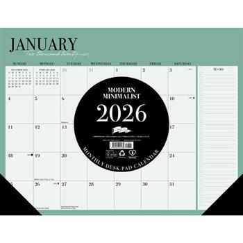 Modern Minimalist 2026 22 X 17 Large Monthly Deskpad