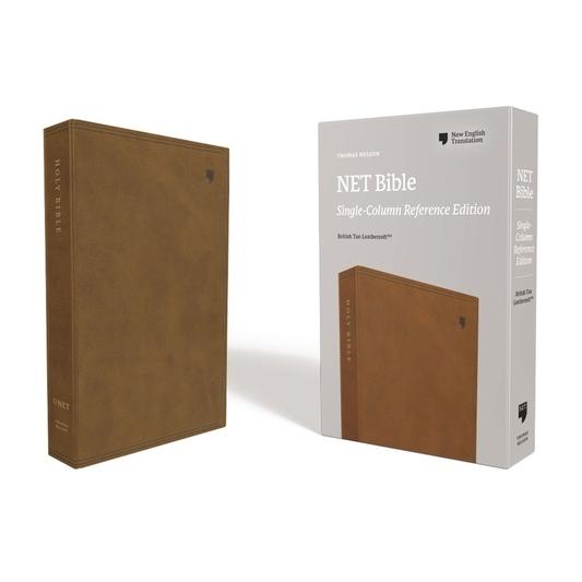 Net Bible Single-Column Reference Leathersoft Brown Comfort PrintHoly Bible