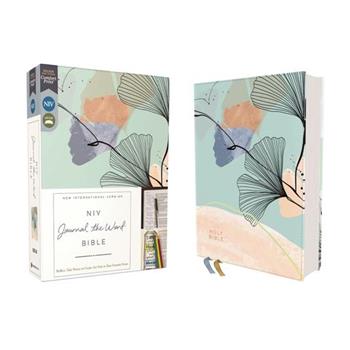 Niv, Journal the Word Bible (Perfect for Note-Taking), Leathersoft, Teal/Floral, Red Letter, Comfort Print