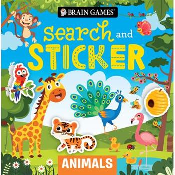 Brain Games - Search and Sticker: Animals (for Kids Ages 3-6)