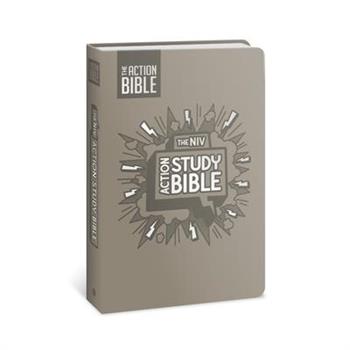 The NIV Action Study Bible, Leathersoft, Gray, Full Color