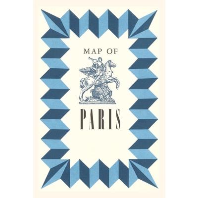 Vintage Journal Map of Paris Title Sheet