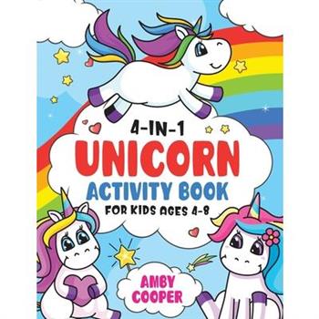 4-in-1 Unicorn Activity Book for Kids 4-8 Years