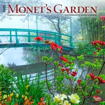 Monet’s Garden 2025 12 X 24 Inch Monthly Square Wall Calendar Plastic-Free