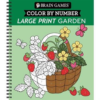 Brain Games - Color by Number - Large Print: Garden