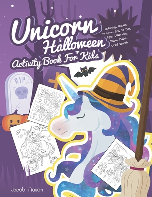Unicorn Halloween Activity Book For Kids
