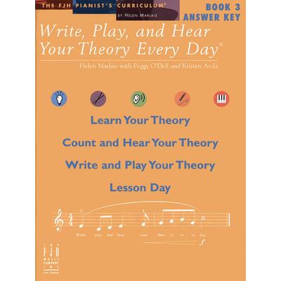 Write, Play, and Hear Your Theory Every Day Answer Key, Book 3