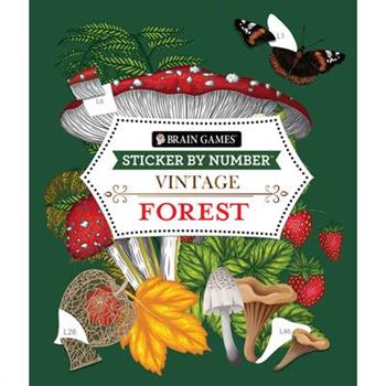 Brain Games - Sticker by Number: Vintage Forest (28 Images to Sticker)