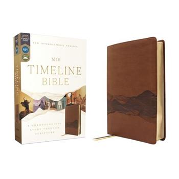 Niv, Timeline Bible, Leathersoft, Brown, Red Letter, Comfort Print