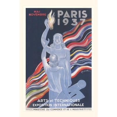 Vintage Journal Paris 1937, Exposition Poster