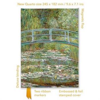 Claude Monet: Bridge Over a Pond of Water Lilies (Foiled Quarto Journal)