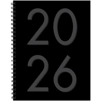 Black 2026 8.5 X 11 Weekly Monthly Softcover Planner
