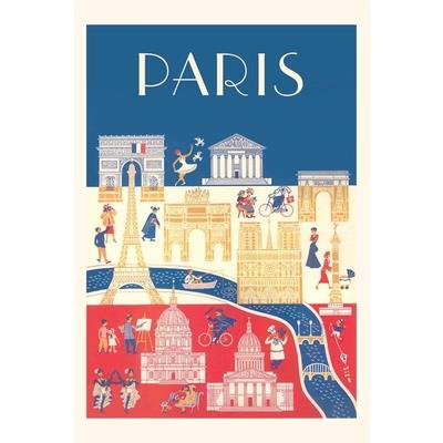 Vintage Journal Paris Travel Poster