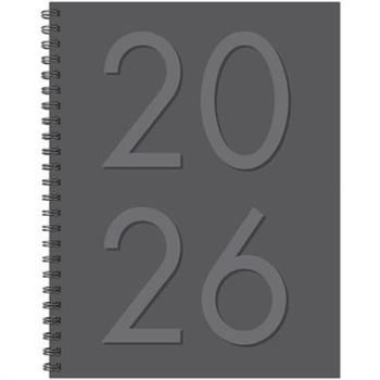 Charcoal 2026 8.5 X 11 Weekly Monthly Softcover Planner