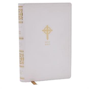 Nrsvce Sacraments of Initiation Catholic Bible, White Leathersoft, Comfort Print