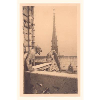 Vintage Journal Notre Dame Cathedral with Gargoyles