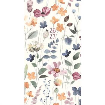 Feminine Floral 2-Year 2026-27 3.5 X 6.5 Monthly Pocket Planner