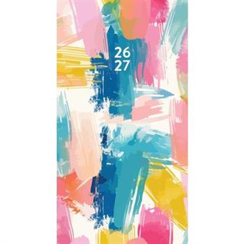 Painted Pastel 2-Year 2026-27 3.5 X 6.5 Monthly Pocket Planner