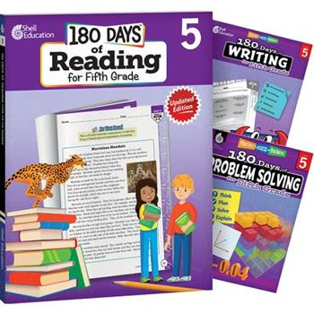 180 Days Reading, Writing & Problem Solving Grade 5: 3-Book Set