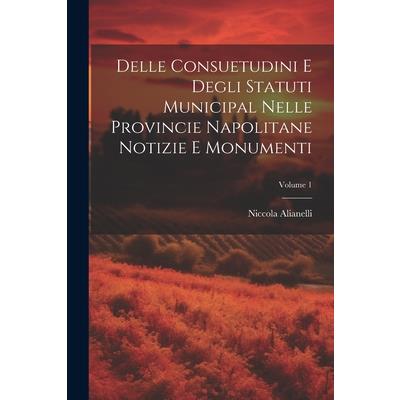 Delle Consuetudini e Degli Statuti Municipal Nelle Provincie Napolitane Notizie e Monumenti; Volume 1