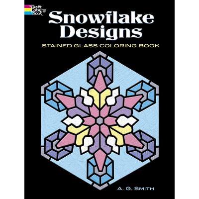 Snowflake Designs Stained Glass Coloring Book