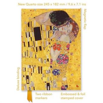 Gustav Klimt: The Kiss (Foiled Quarto Journal)